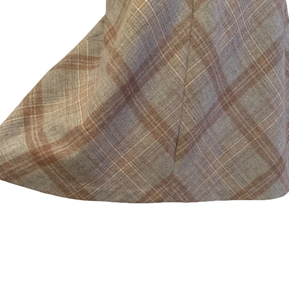 Vintage 70s Handmade Plaid Wool Skirt - Picture 6 of 8